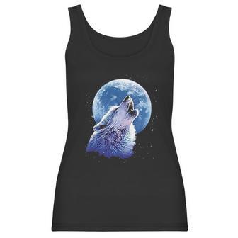 Call Of The Wild Lone Wolf Howling At The Moon Wildlife Women Tank Top | Favorety UK