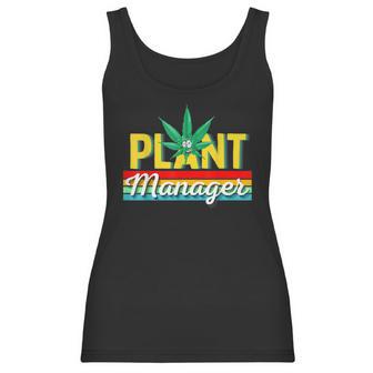 Cannabis Marijuana Weed Funny Plant Manager Smoke Stoner 420 Women Tank Top | Favorety AU