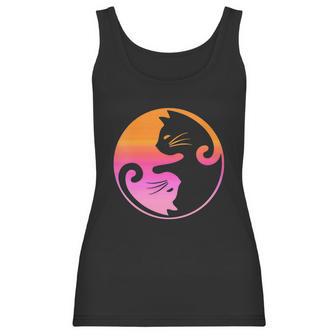 Cat Yin Yang Shirt Cat Ying Yang Shirt Cat Mama Cat Dad Women Tank Top | Favorety DE