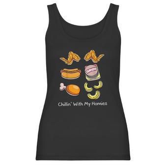 Chillin With My Homies Chicken Wing Dodger Dog Women Tank Top | Favorety AU