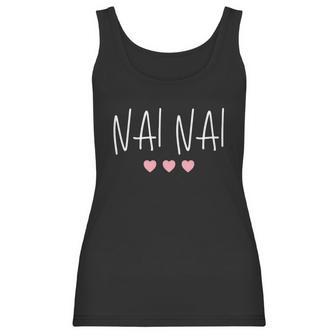 Chinese Grandma Nai Nai Grandmother Cute Pink Hearts Nai Nai Gift Women Tank Top | Favorety CA