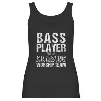 Christian Bass Guitar Bass Player Amazing Worship Women Tank Top | Favorety DE