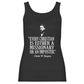 Christian Missionary Or Imposter Charles Spurgeon Women Tank Top | Favorety CA