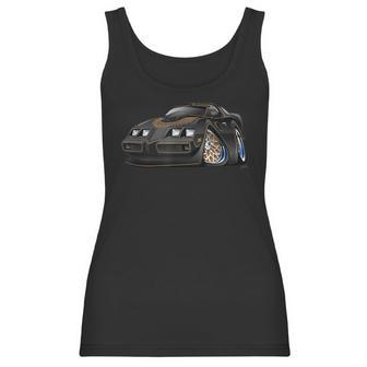 Classic Seventies Muscle Car Hot Rod Cartoon Women Tank Top | Favorety