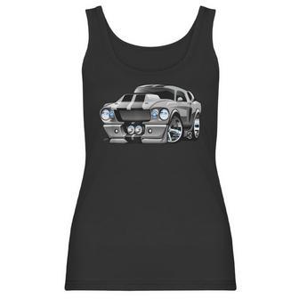 Classic Sixties Muscle Car Hot Rod Cartoon Illustration Women Tank Top | Favorety DE