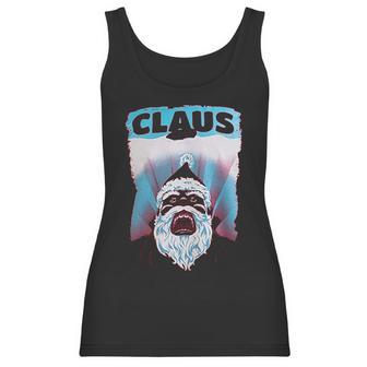 Claus | Funny Jaws Spoof Santa Christmas Joke Holiday Women Tank Top | Favorety UK