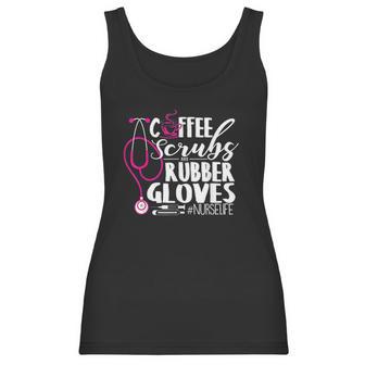 Coffee And Rubber Gloves Nurselife Night Shift Gift Women Tank Top | Favorety UK