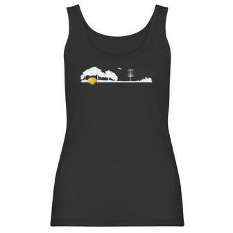 Cool Unique Disc Golf Lover Gift Frisbee Golfer Guitar Tree Women Tank Top | Favorety UK