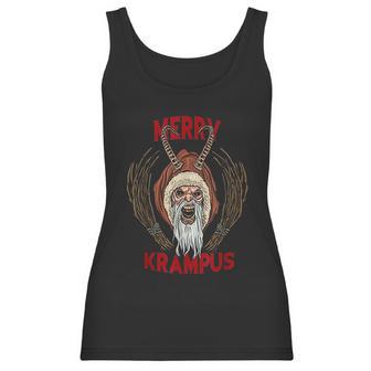 Creepy Merry Krampus Germanic Christmas Demon Horror Gift Women Tank Top | Favorety CA