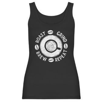 Cup Of Coffee Lovers Roasters Barista Gift Roast Grind Brew Women Tank Top | Favorety UK