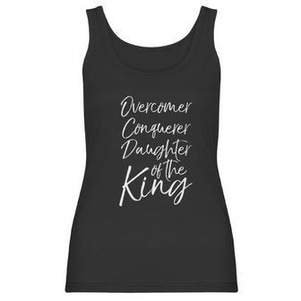 Cute Christian Gift Overcomer Conquerer Daughter Of The King Women Tank Top | Favorety UK