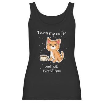 Cute Kitty With Coffee Scratch You Cat Women Tank Top | Favorety CA