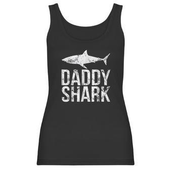 Daddy Shark Black Best Christmas Gifts For Dad Women Tank Top | Favorety DE