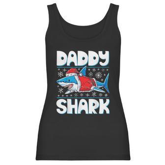 Daddy Shark Santa Christmas Family Matching Women Tank Top | Favorety