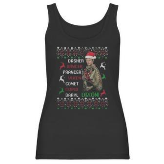 Daryl Dixon Dasher Dancer Prancer Vixen Cupid Ugly Christmas Women Tank Top | Favorety UK