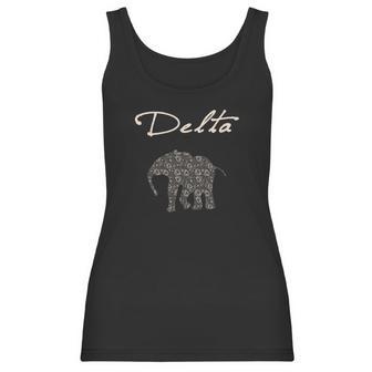 Womens Delta Crimson And Creme Elephant Women Tank Top | Favorety DE