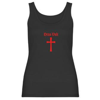 Deus Vult God Wills Crusader Tee Women Tank Top | Favorety