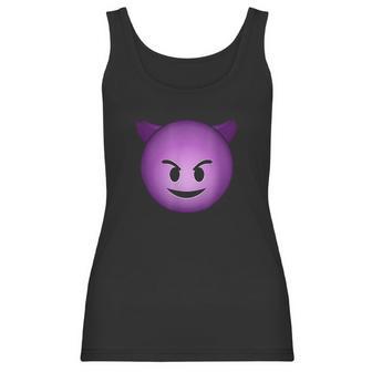 Devil Face Emoji Funny Halloween Gift For Men Women Kids Women Tank Top | Favorety