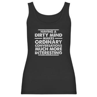 Dirty Mind Graphic Sarcastic Funny Women Tank Top | Favorety CA