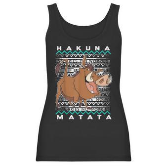 Disney Lion King Pumba Ugly Christmas Graphic T-Shirt Women Tank Top | Favorety CA