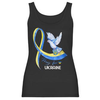 Dove Ukraine Ukrainian Ribbon Pray For Ukraine Free Ukraine Men Women T-Shirt Graphic Print Casual Unisex Tee Women Tank Top | Favorety UK