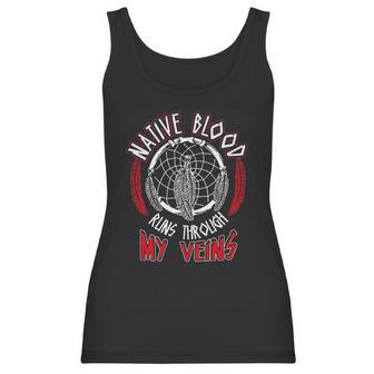 Dreamcatcher Wolf Native American Native Blood Women Tank Top | Favorety