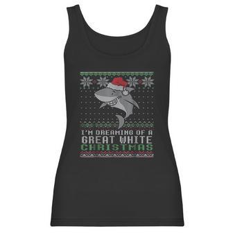 Im Dreaming Of A Great White Christmas Shark Women Tank Top | Favorety UK