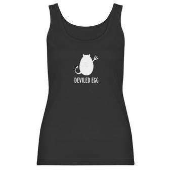 Well Dressed Chicken Deviled Egg White Logo Women Tank Top | Favorety DE