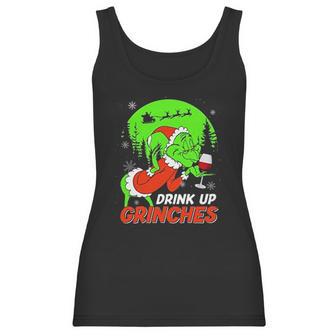 Drink Up Grinch Christmas Drinking Lovers Women Tank Top | Favorety UK