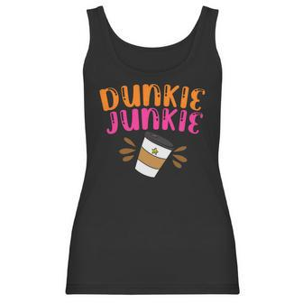 Dunkie Junkie Funny Coffee Cup Coffee Lovers Women Tank Top | Favorety