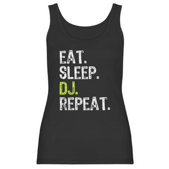 Eat Sleep Dj Disc Jockey Funny Deejay Cool Gift Christmas Women Tank Top | Favorety UK