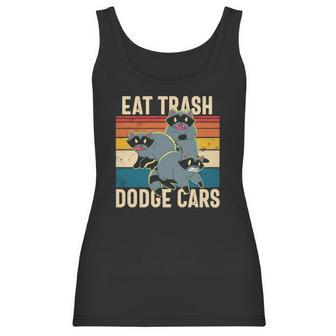 Eat Trash Dodge Cars Retro Raccoon Trash Panda Funny Raccoon Women Tank Top | Favorety