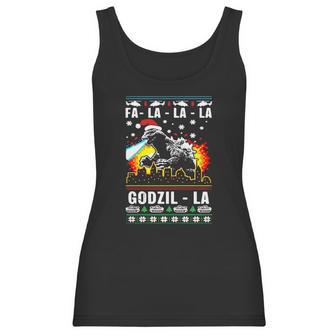 Fa La La La Godzilla Ugly Christmas Women Tank Top | Favorety CA