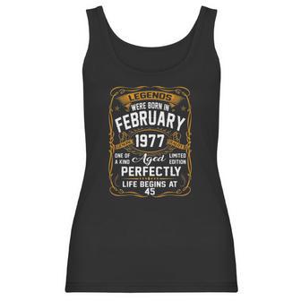 February 1977 45Th Birthday Gift 45 Years Old Men Women Women Tank Top | Favorety UK