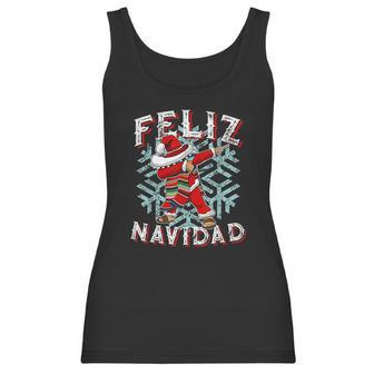 Feliz Navidad Dabbing Christmas Sombrero Women Tank Top | Favorety