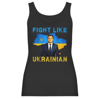 Fight Like Ukrainian I Stand With Ukraine Volodymyr Zelensky Men Women T-Shirt Graphic Print Casual Unisex Tee Women Tank Top | Favorety UK