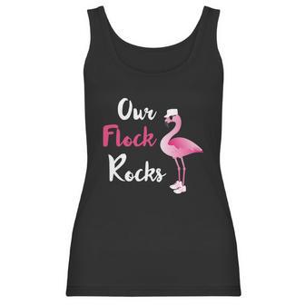 Our Flock Rocks Adorable Flamingo Cruise Christmas Vacation Gift Women Tank Top | Favorety CA