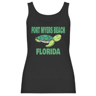 Fort Myers Beach Florida Sea Turtle Themed Women Tank Top | Favorety