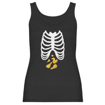 Fried Chicken Lovers Halloween Skeleton Rib Cage Xray Women Tank Top | Favorety AU