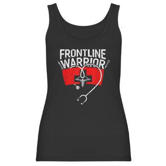 Frontline Warrior Cna Nurse Doctor Healthcare Worker Women Tank Top | Favorety