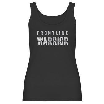 Frontline Warrior Funny Nurse Doctor Social Distancing Women Tank Top | Favorety UK