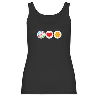 Funny Beekeeping Peace Love Honey Bee Women Tank Top | Favorety AU