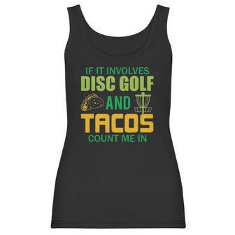 Funny Disc Golf Mens Taco Lover Frisbee Golfer Women Tank Top | Favorety UK