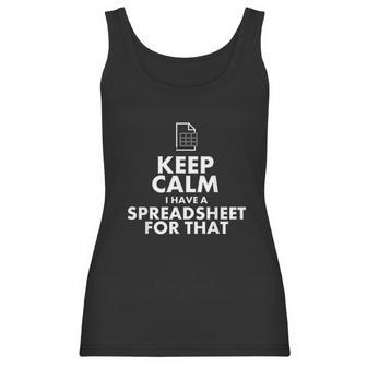 Funny Excel Spreadsheets Lover Gift Accountant Men Women Women Tank Top | Favorety AU