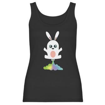 Funny Kawaii Bunny Farting Rainbow Bunny Rabbit Anime Women Tank Top | Favorety UK