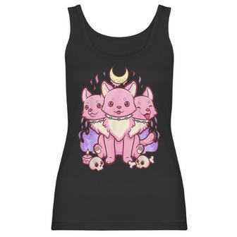 Funny Kawaii Pastel Goth Cute Creepy 3 Headed Dog Men Women T-Shirt Graphic Print Casual Unisex Tee Women Tank Top | Favorety AU