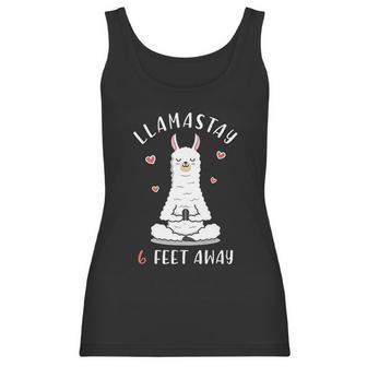 Funny Llama Social Distancing Llamastay 6 Feet Away Women Tank Top | Favorety AU