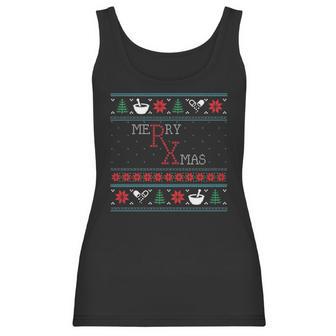 Funny Pharmacist Pharmacy Ugly Christmas Xmas Women Tank Top | Favorety UK