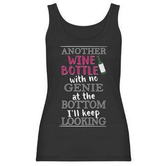 Funny Wine Lover Gift Another Wine Bottle With No Genie Women Tank Top | Favorety DE