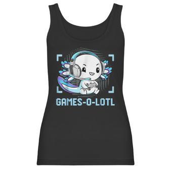 Gamesolotl Axolotl Video Gamer Kawaii Pastel Goth Anime Boys V2 Men Women T-Shirt Graphic Print Casual Unisex Tee Women Tank Top | Favorety DE